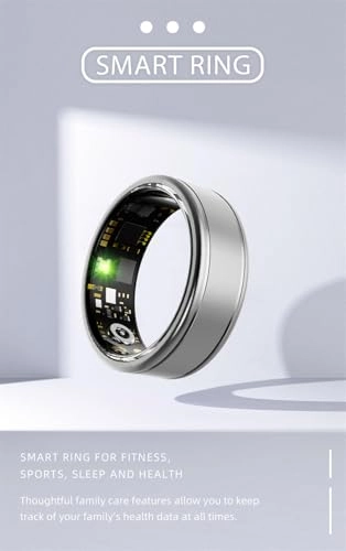 Smart Health Ring - Size 9 Black 7 Day Battery