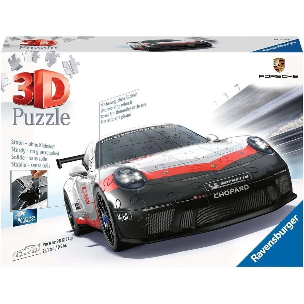 RAVENSBURGER PUZZLES Porsche 911 GT3 Cup 3D Puzzle (11557-0) - 152 pcs