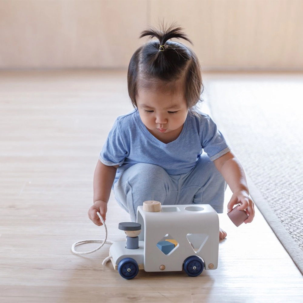 Wooden Sorting Bus - Suitable for 12 months and above