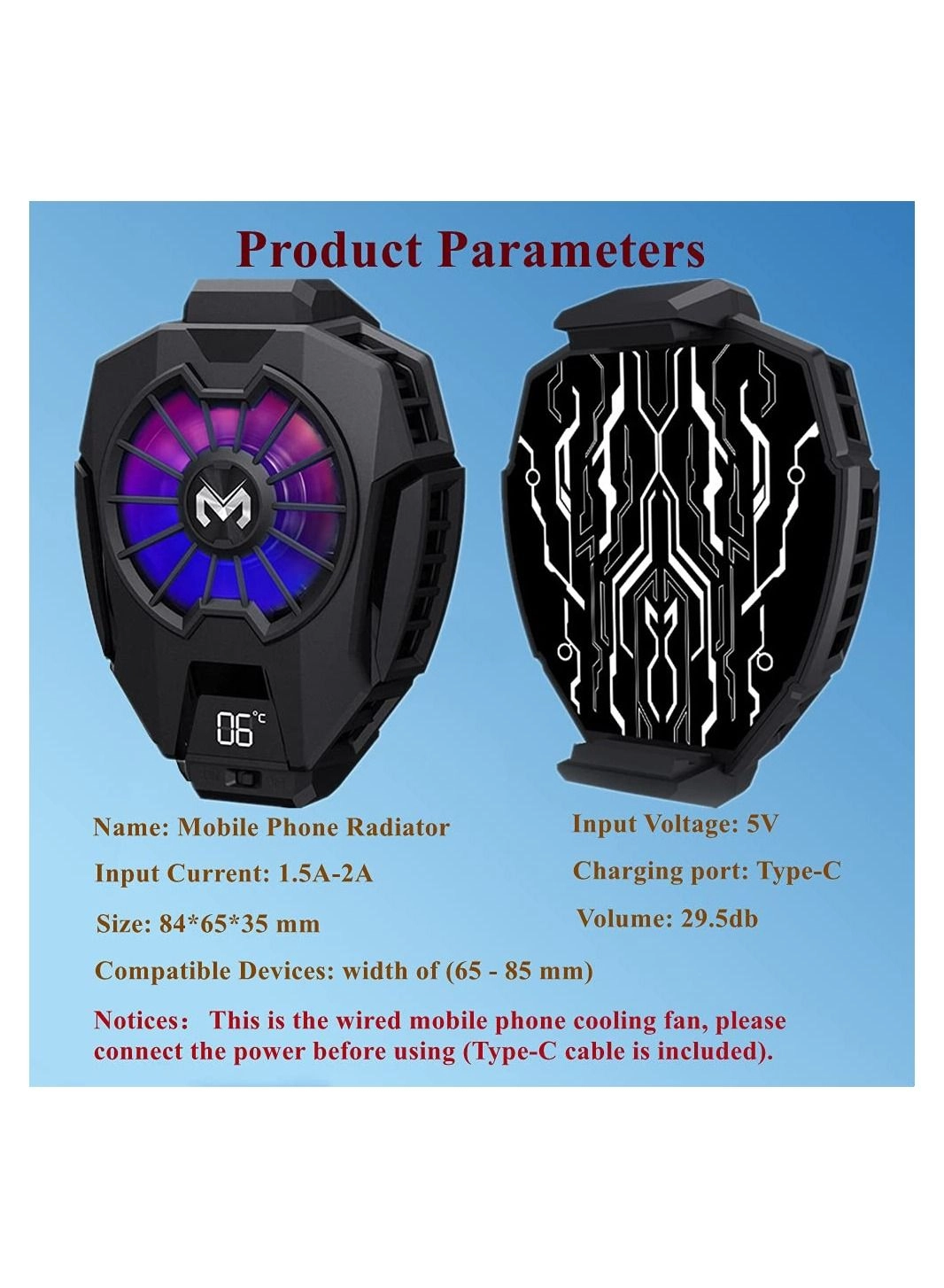 Mobile Phone Cooler - Semiconductor Heatsink RGB