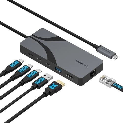 Sabrent USB4 Hub - 85W PD 25GbE HDMI