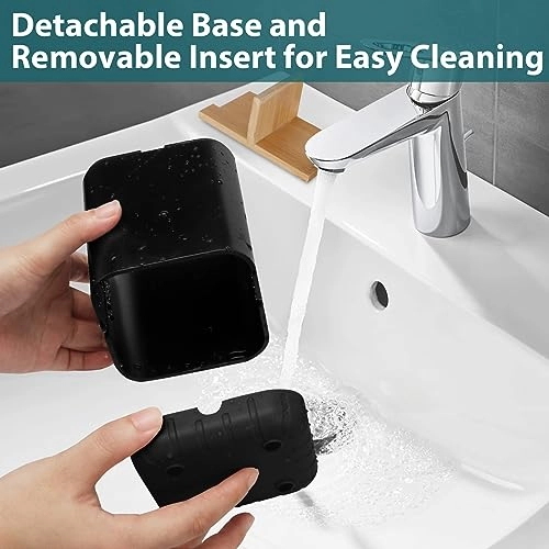 Toothbrush Holder - Black Bamboo Divider