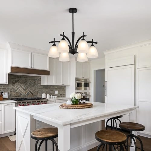 P2030-6BK - 6 Lights 25.6 Inches Black