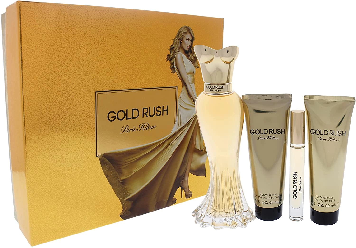 Gold Rush Eau De Parfum + Gold Rush Roll-on + Gold Rush Body Lotion + Gold Rush Shower Gel - Eau de Parfum 4 Pieces