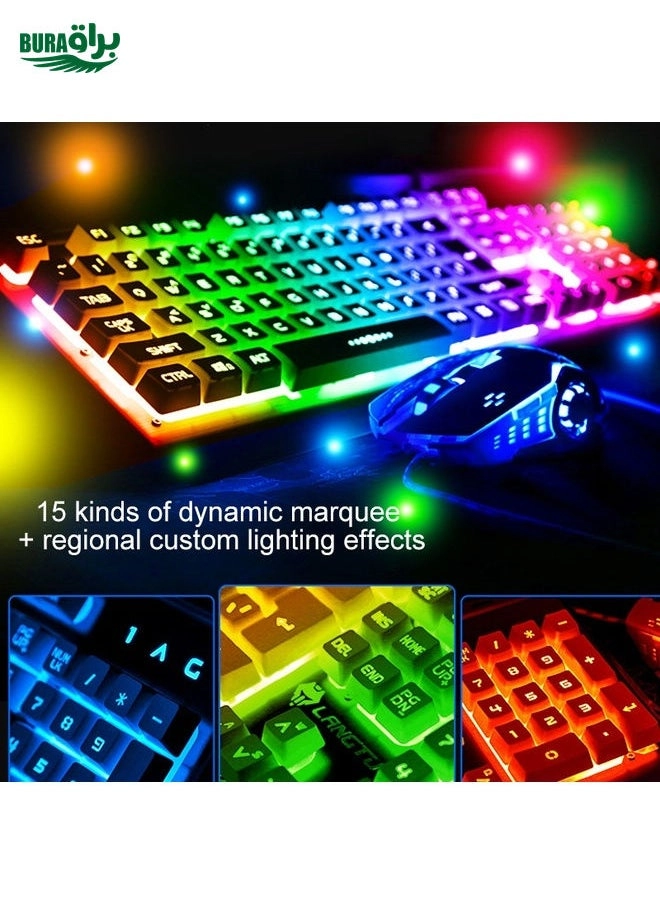 K002 - Wired + Optical Silent Mouse + Headset