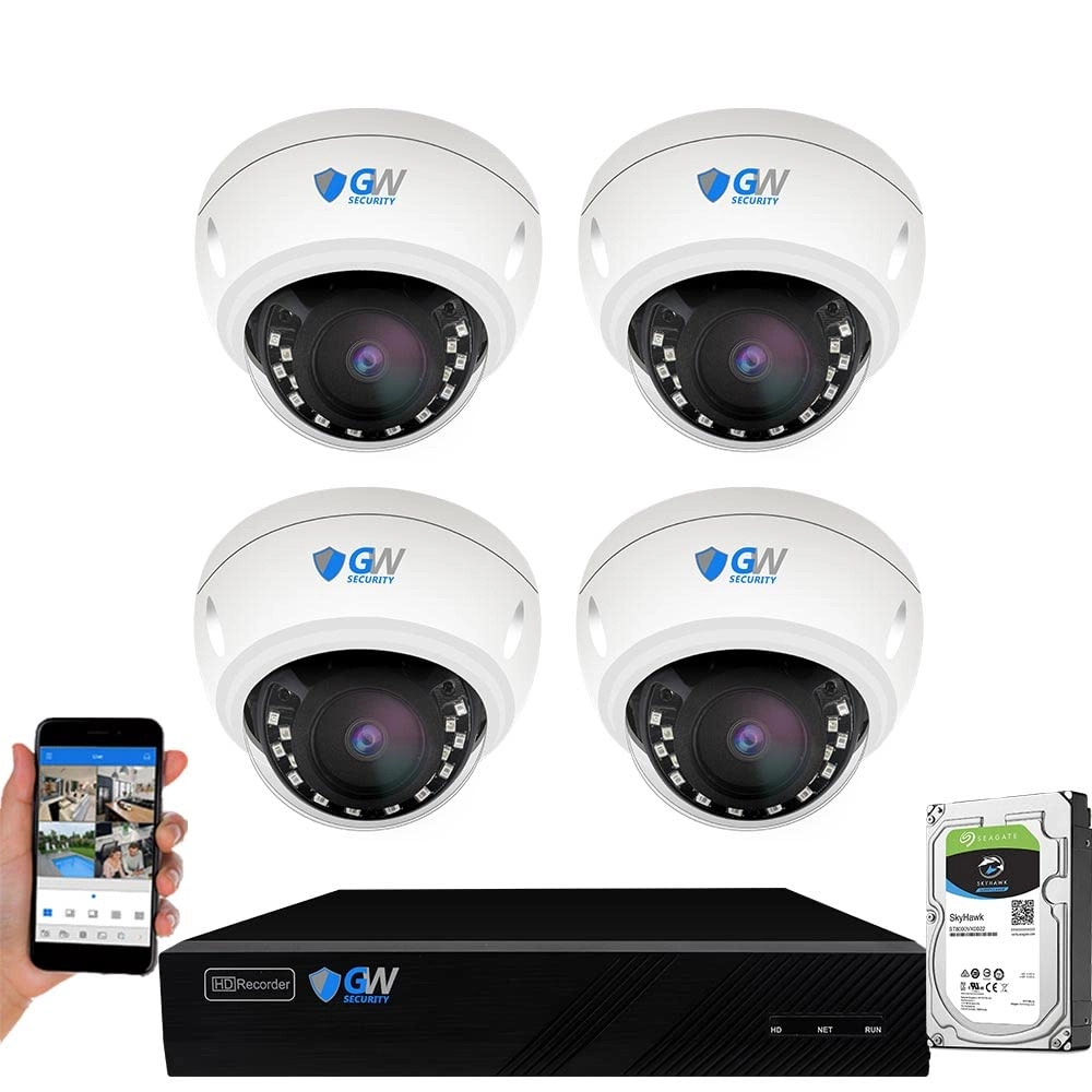 GW Security GW4108EP - 8 channels + GW7036MIC - 8MP + GWCAT60 - 60FT + GWCAT100 - 100FT