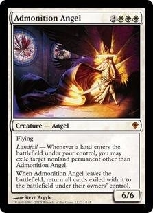 Magic: the Gathering Admonition Angel - Worldwake White Mythic Rare