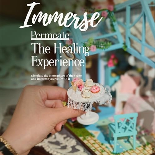 Miniature House Kit - LED Light Book Nook