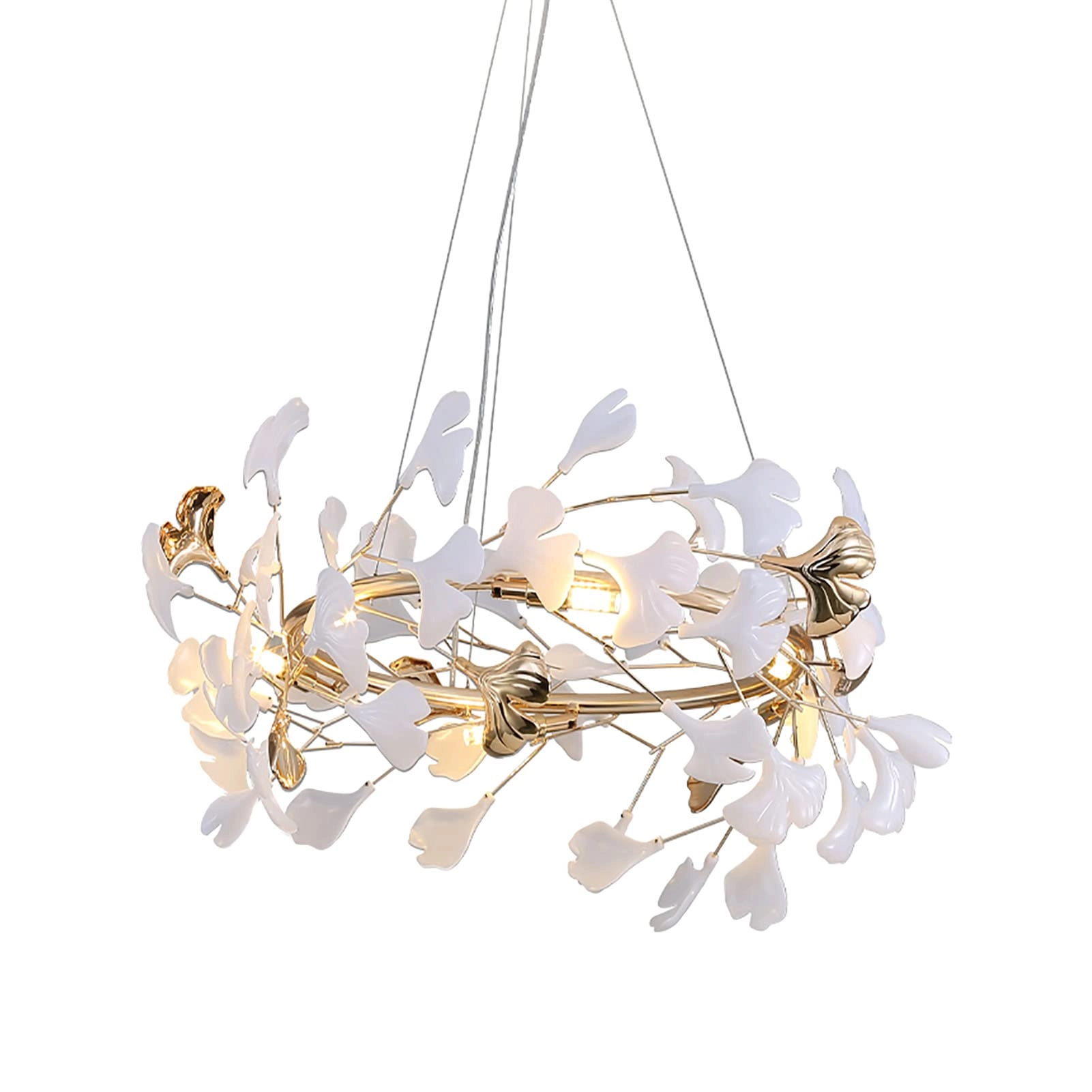 Scandinavian Artistic Long Chandelier - Golden 120*35cm 4 Head