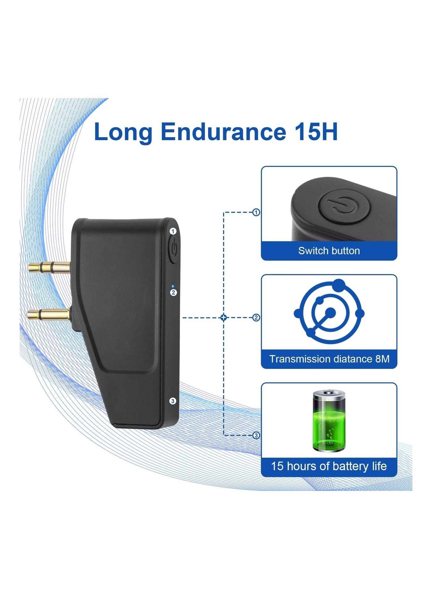 Bluetooth Adapter - Bluetooth 5.3 Type-C Battery