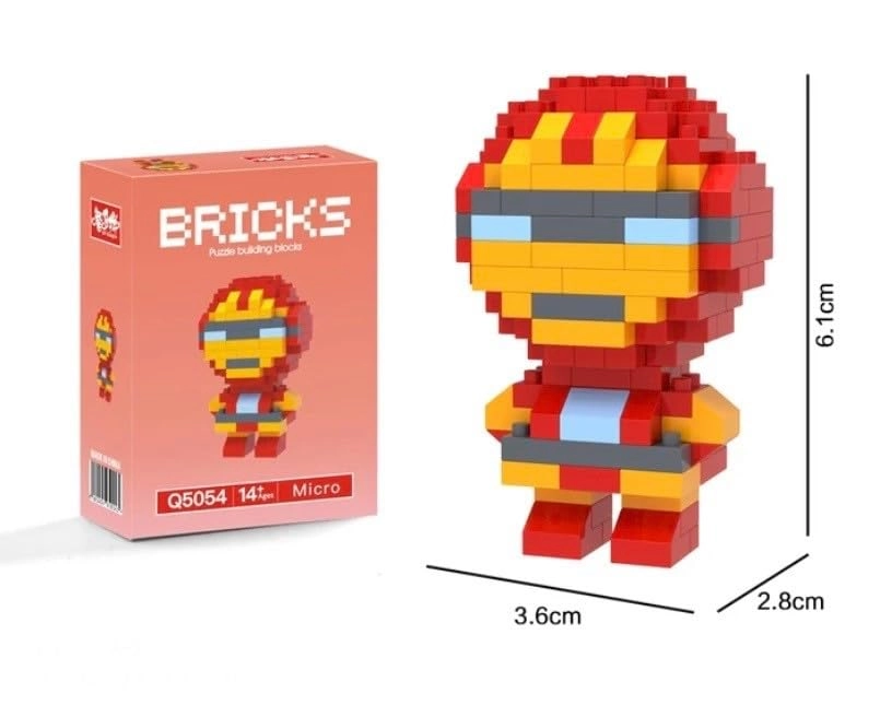 Superhero Mini Building Block Figures - Spider-Man Iron Man Batman Captain America Superman 150 pcs