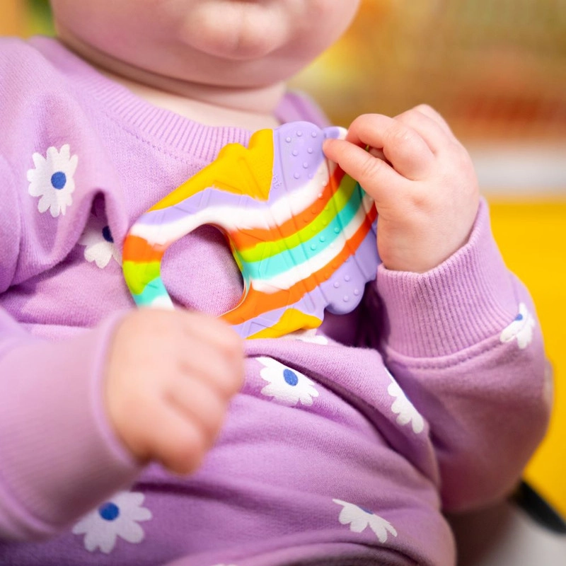 Ice Cream Cone Soothing Silicone Teether - Silicone