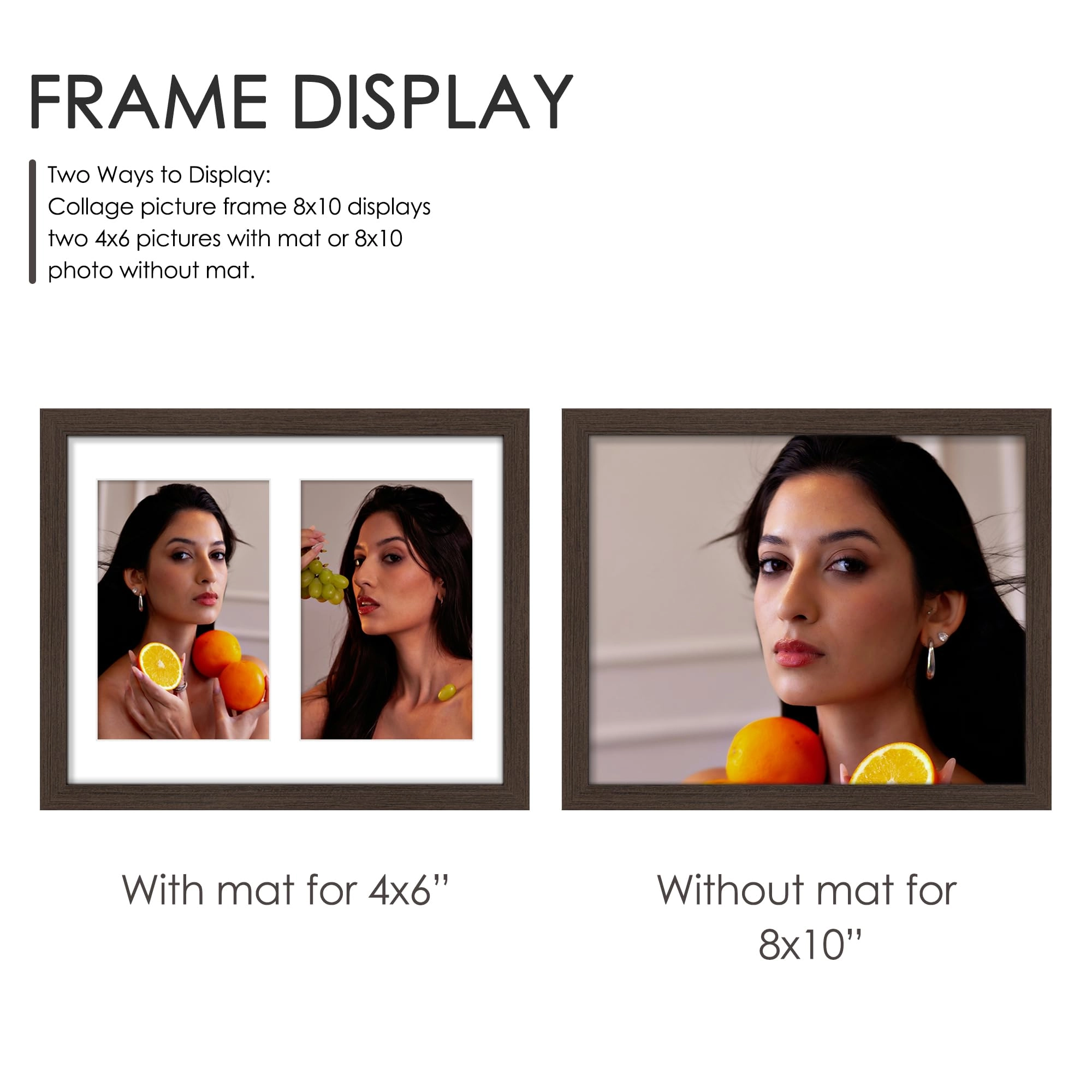Double Picture Frame - 8x10 Two 4x6