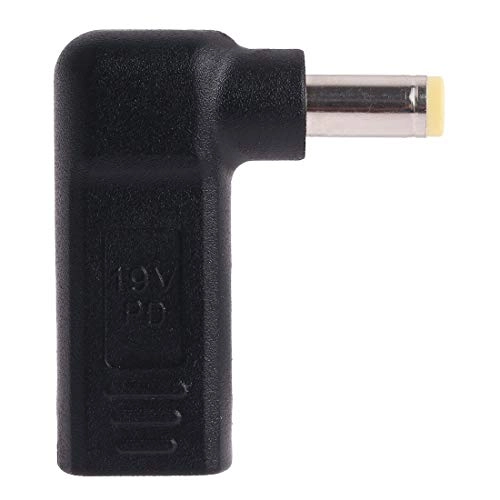 USB-C/Type-C Female to 5.5 x 2.5mm Male Plug Elbow Adapter
