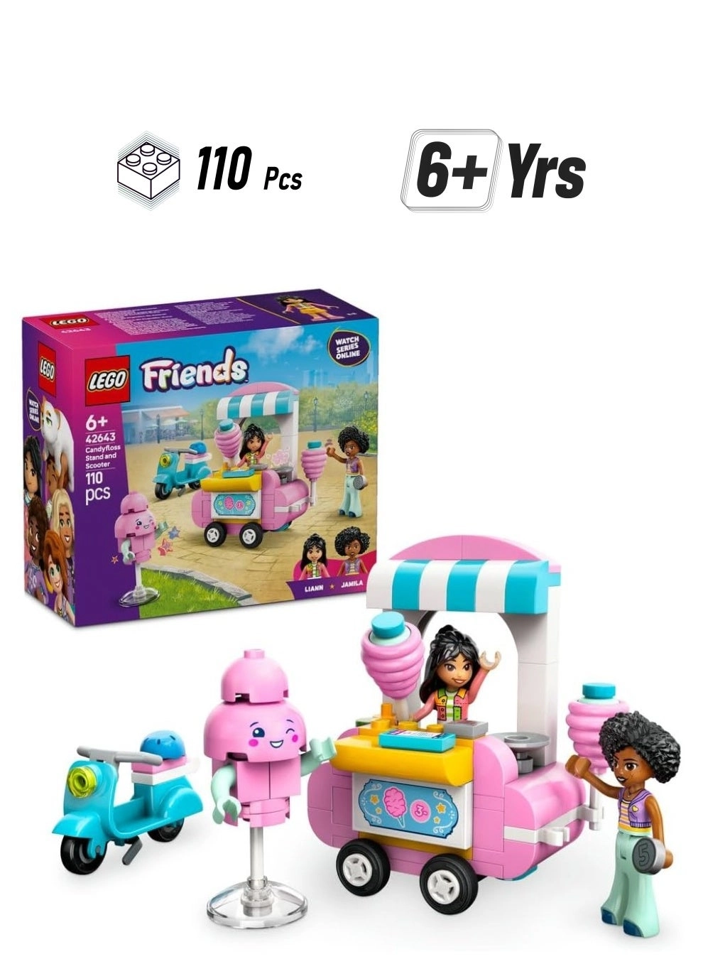 LEGO Friends Candyfloss Stand And Scooter (42643)