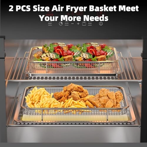 Air Fryer Basket - Stainless Steel 2 Set