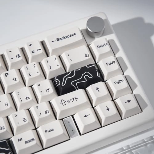 4pcs Keycaps - Black Topographic PBT