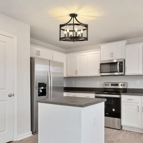 Modern Chandelier - 6 Lights Adjustable Height