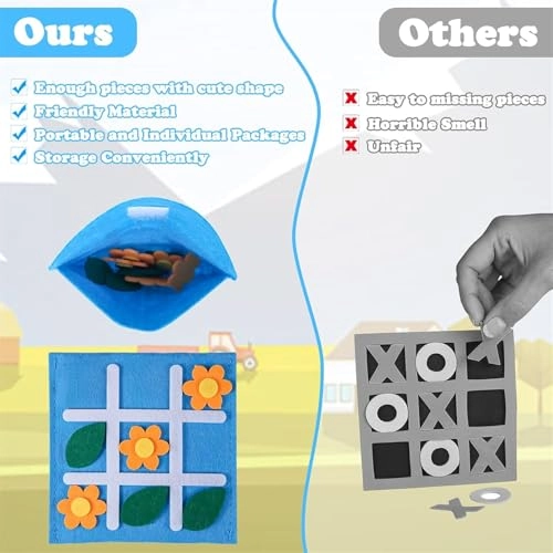 Tic Tac Toe - Mini Felt 30 Pcs