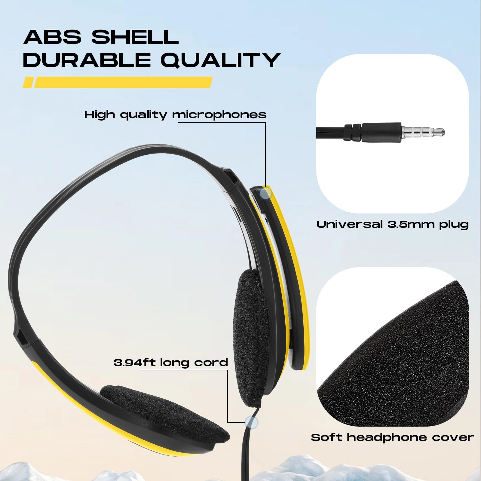 20 Pack Bulk Classroom Headphones Wired Headphone