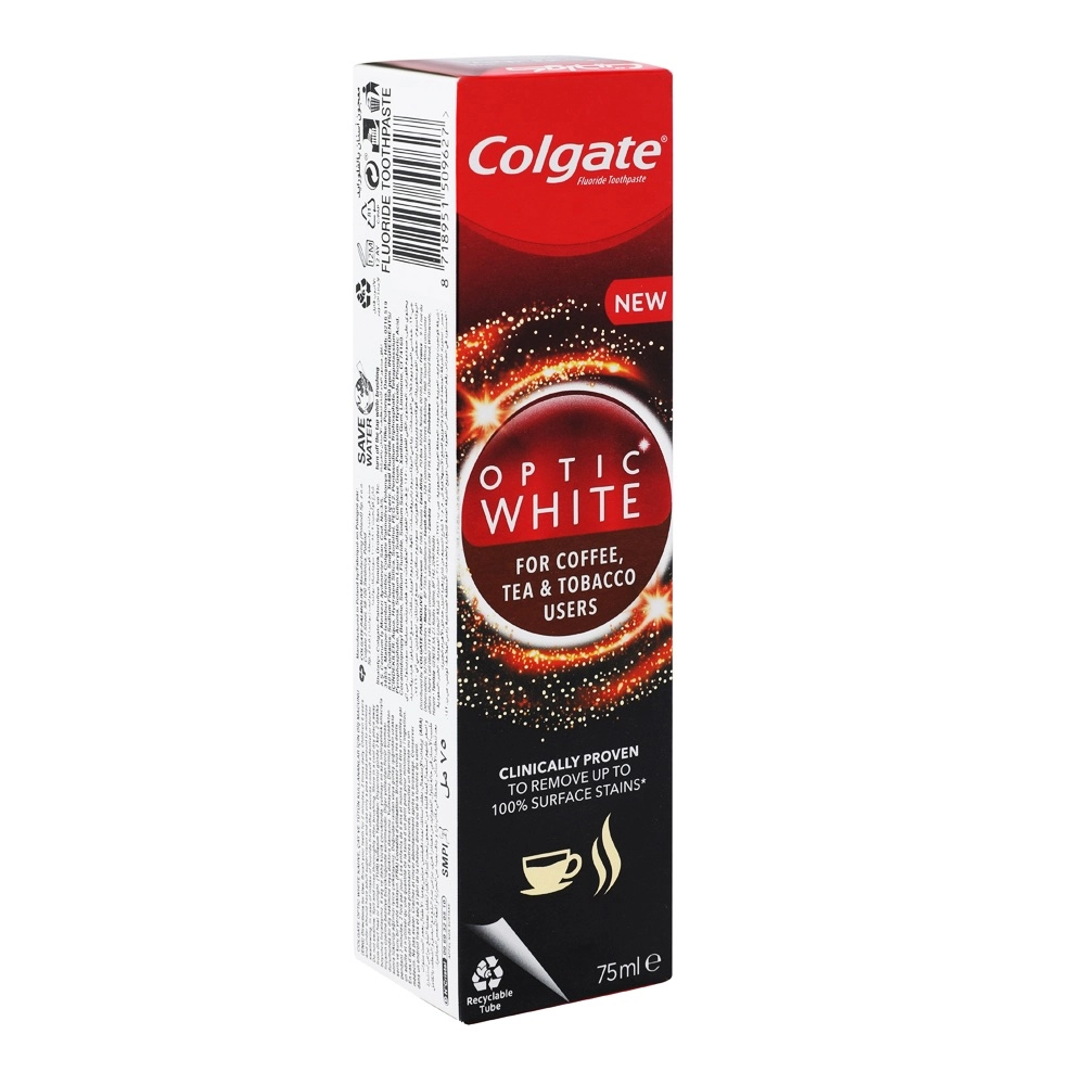 Optic White Coffee Tea and Tobacco Users Toothpaste 75 ml