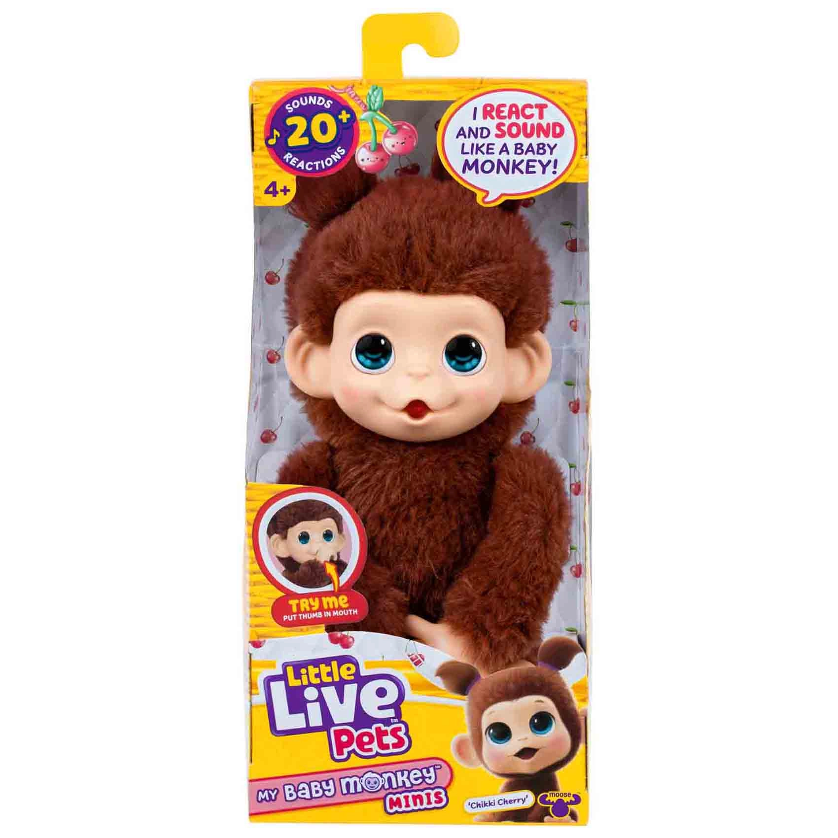 Little Live Pets My Baby Monkey Mini Chikki Cherry - 4 years+