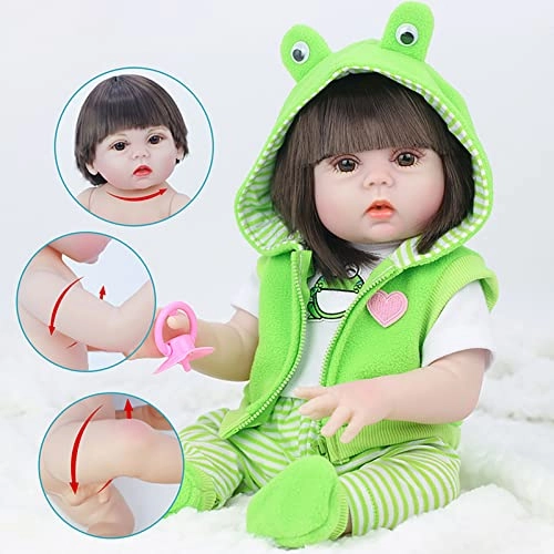 Reborn Baby Doll - 22 Inch Vinyl Brown Eyes