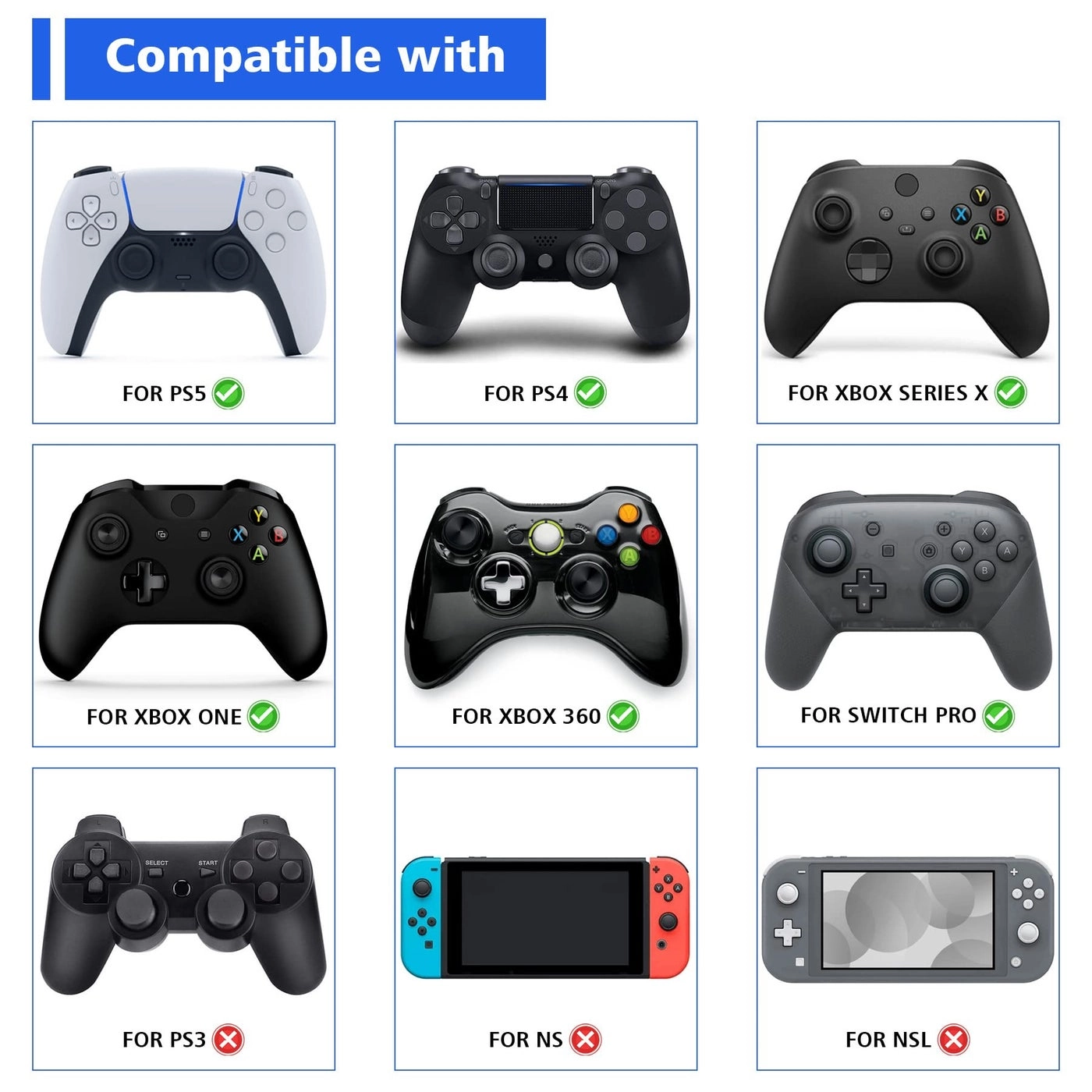 Thumb Grip Caps - Xbox Series S/X Xbox One Elite Series 2 Controller ps5/EDGE/ps4 Switch 2 Pro/Switch Pro