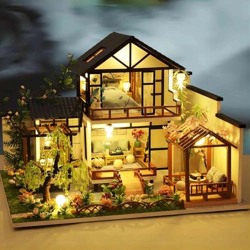 DIY Miniature House Kit - Bamboo Stream Courtyard