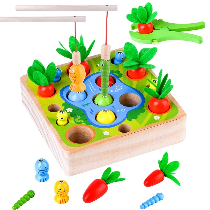 medoga Carrot Harvest Size and Shape Matching Game - 3-5 years