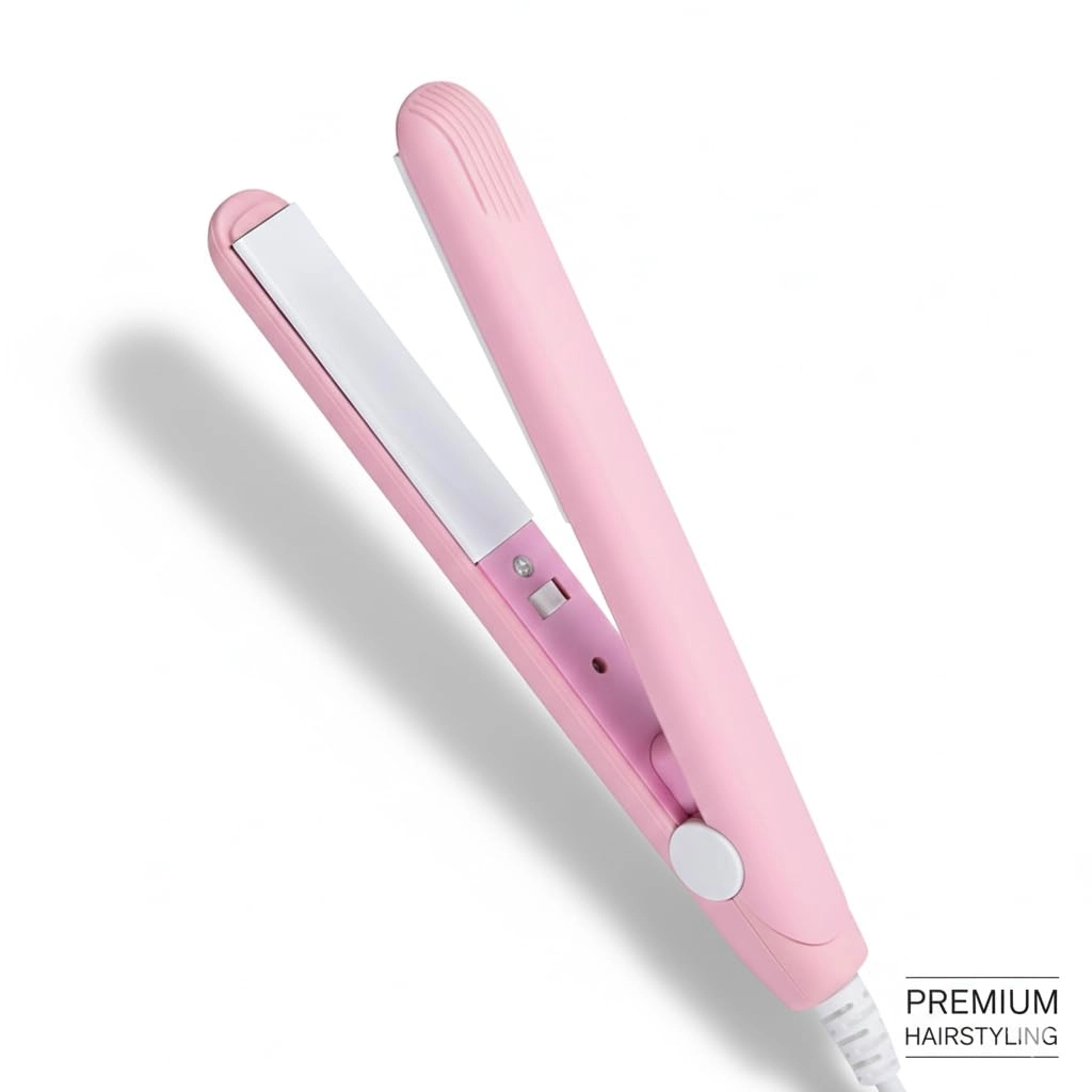Mini Hair Straightener - Travel-Friendly Ceramic Blue