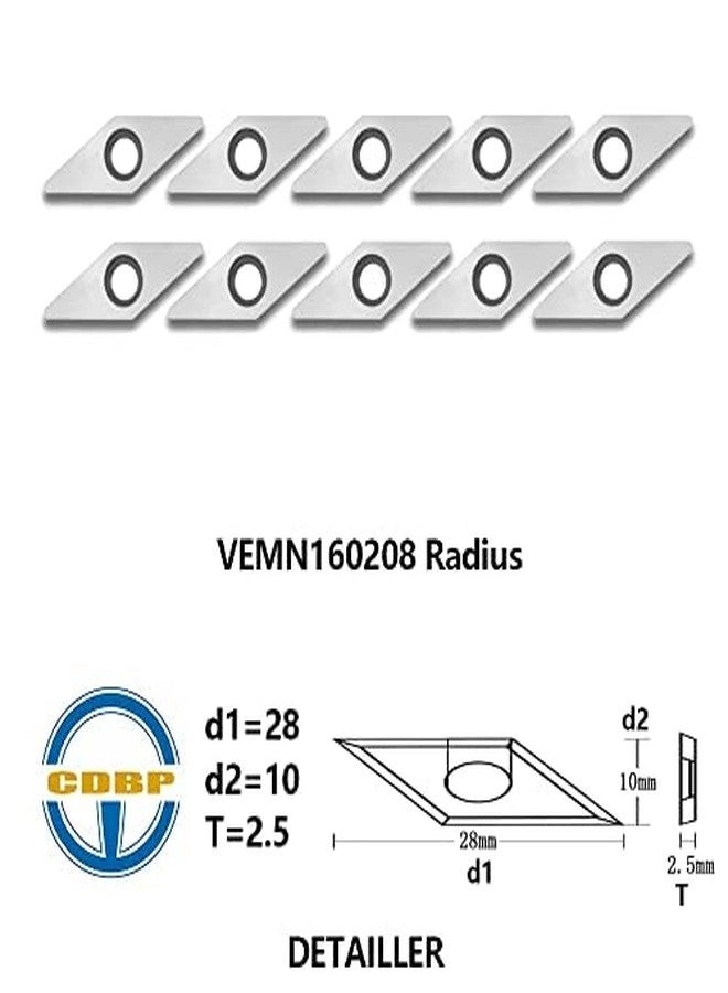 Diamond Carbide Insert Replacement Cutter - 4.3mm 10pcs