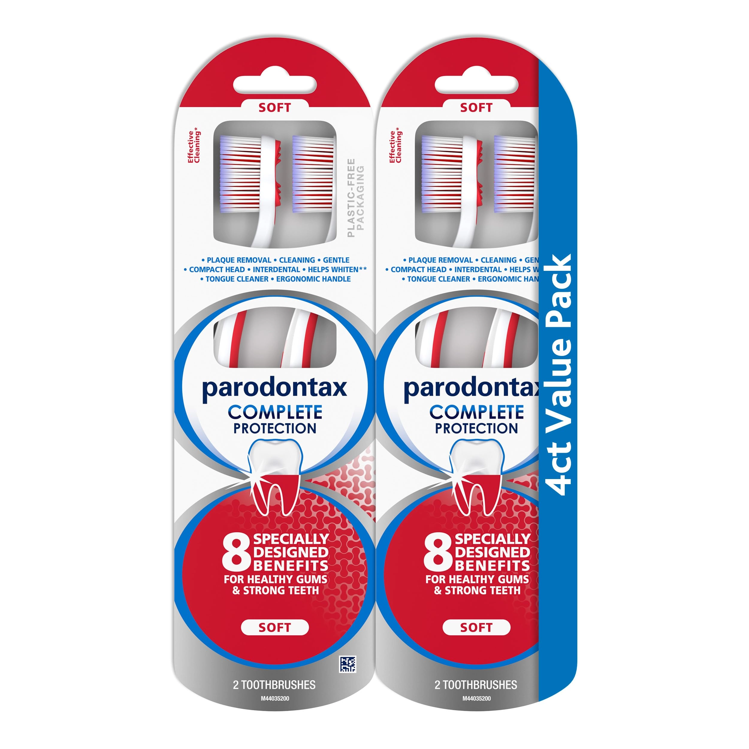 Complete Protection Oral Care Soft Toothbrush - Soft 4-Piece Pack
