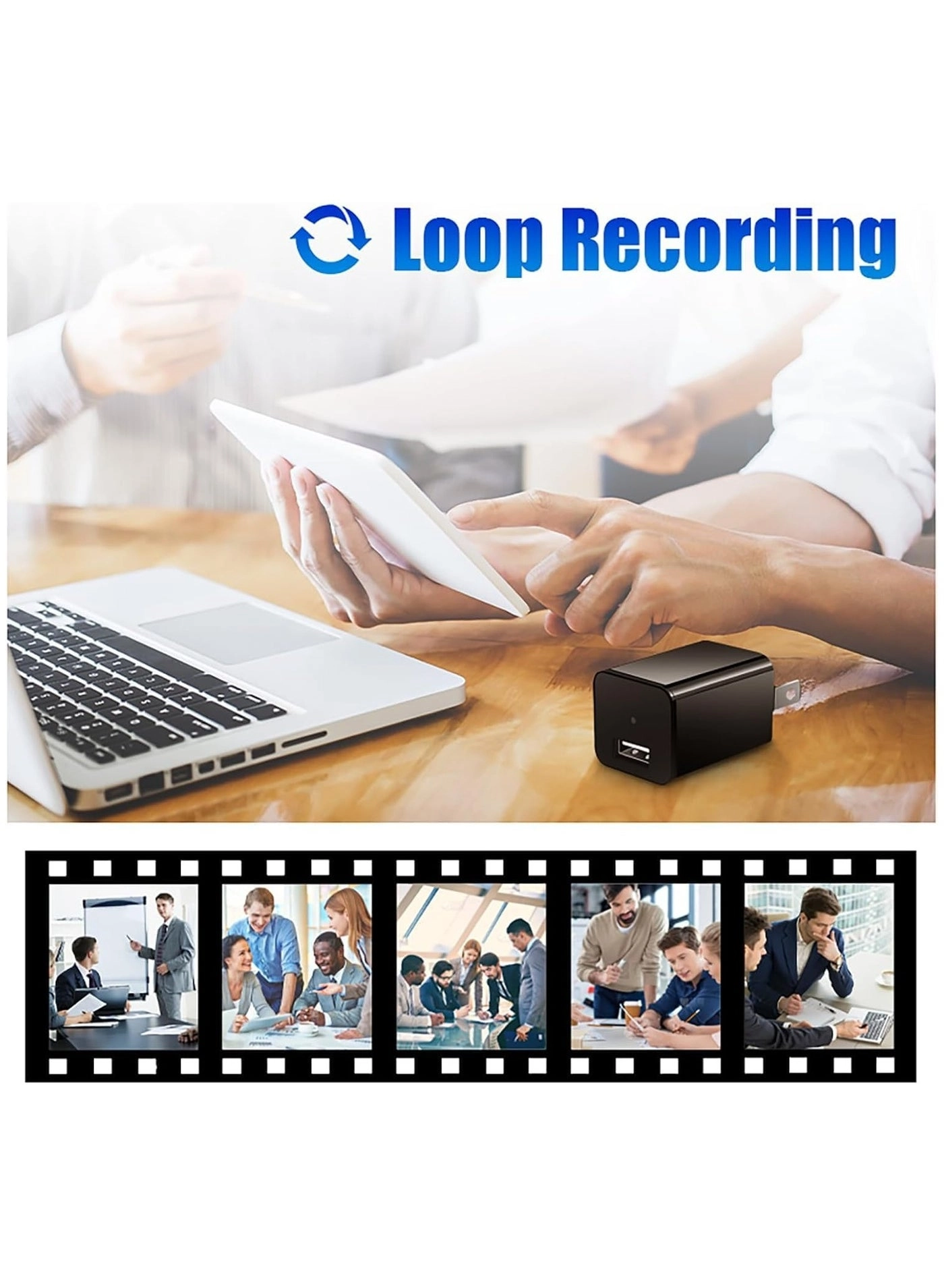 Invisible Camera Charging Adapter - 1080P 30 frames per second