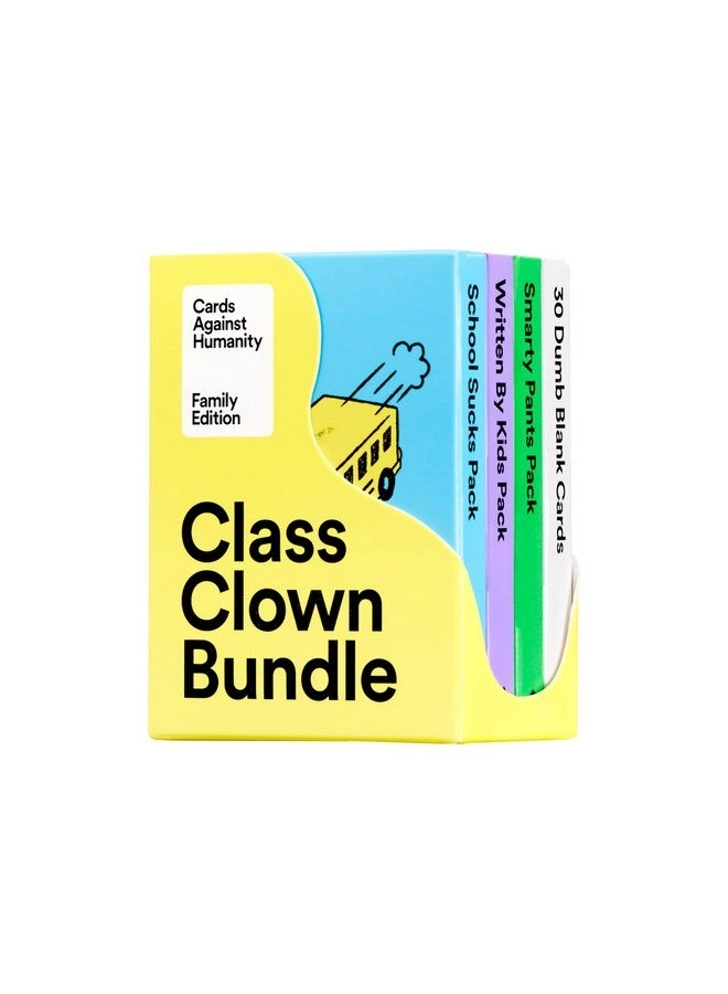 Cards Against Humanity Family Edition - Class Clown + Themed Packs - 3 + Blank Cards - 30