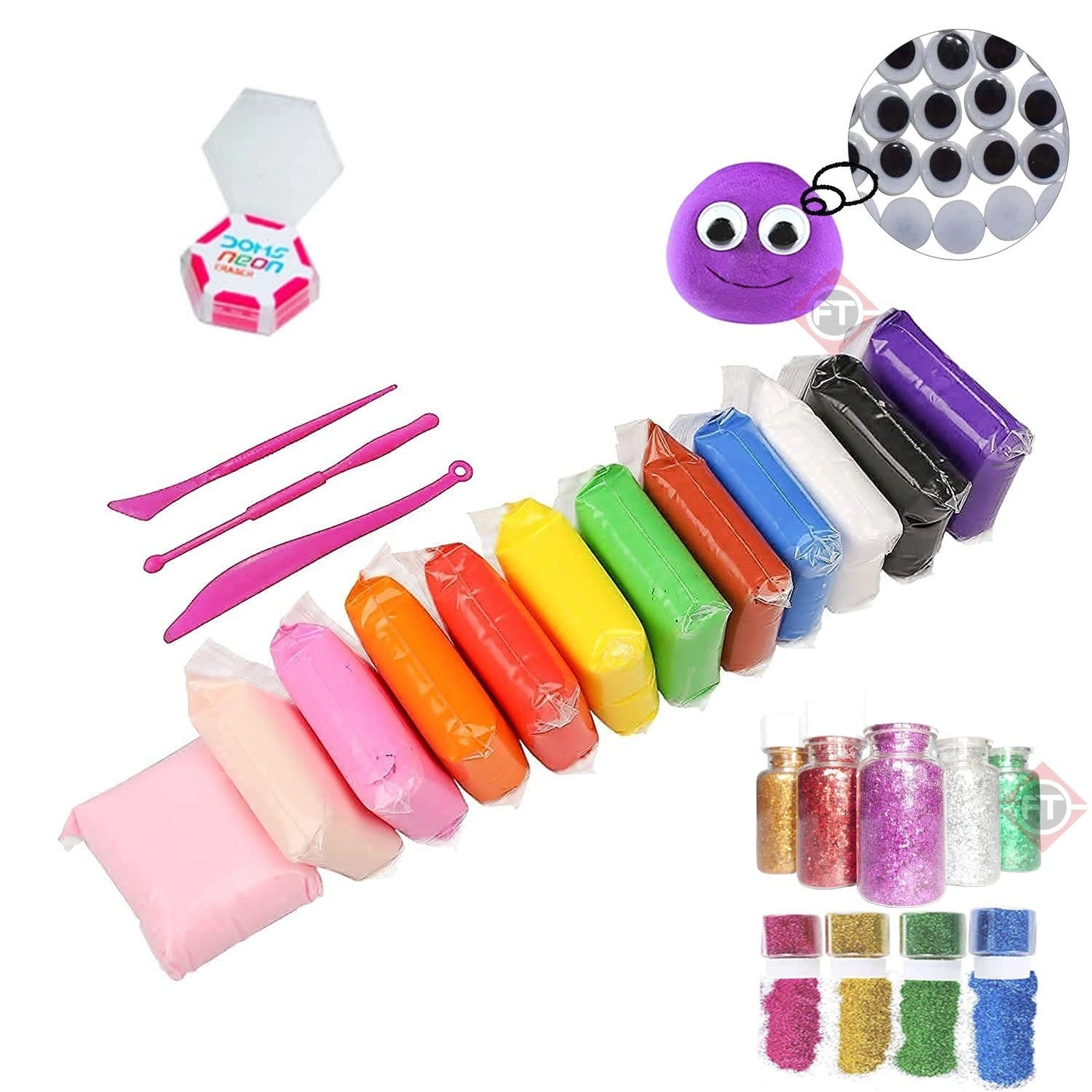 Air Dry Clay Set - 12 Color Jewellery Making Beginners Kit