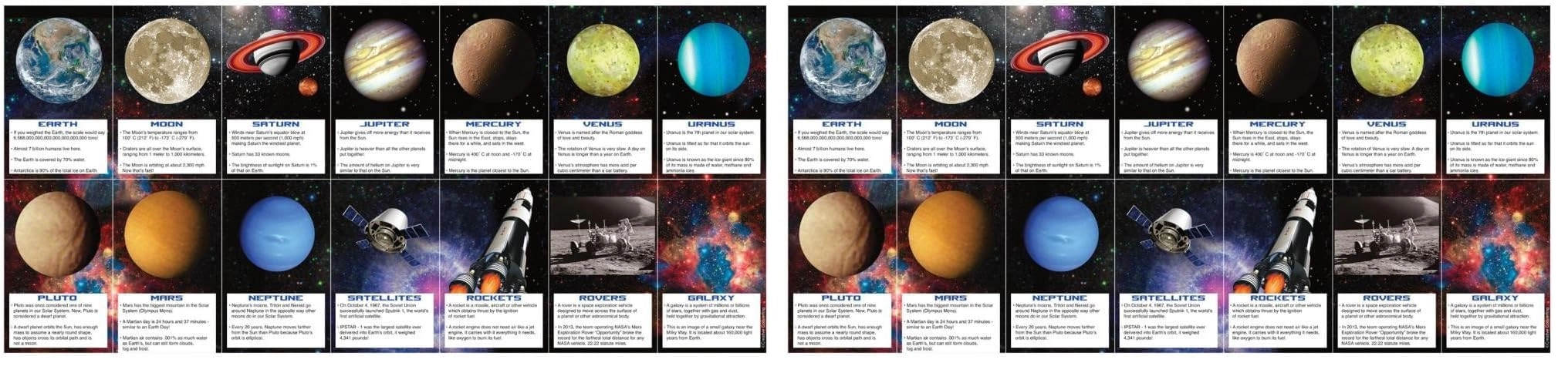 Space Blast Fact Cards - 1 Bithday, Valentine's Day, Wedding