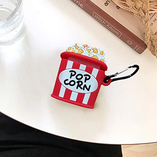 Case for AirPods 1 & 2 - Popcorn Bucket Design Carabiner