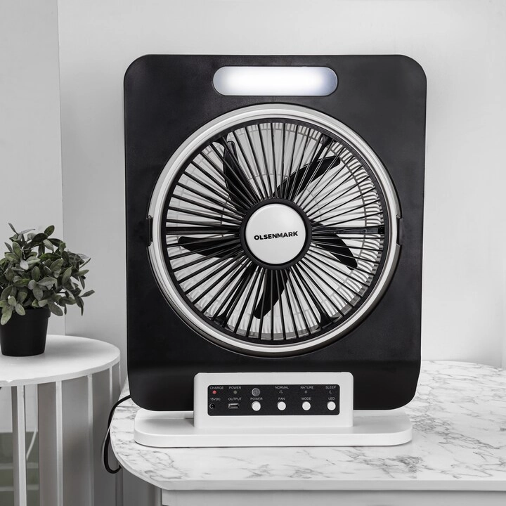 Rechargeble Box Fan - 12" 7Ah Battery Remote