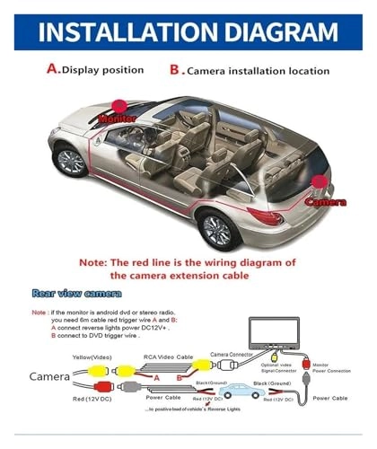 Rear View Parking Camera - Night Vision Wire