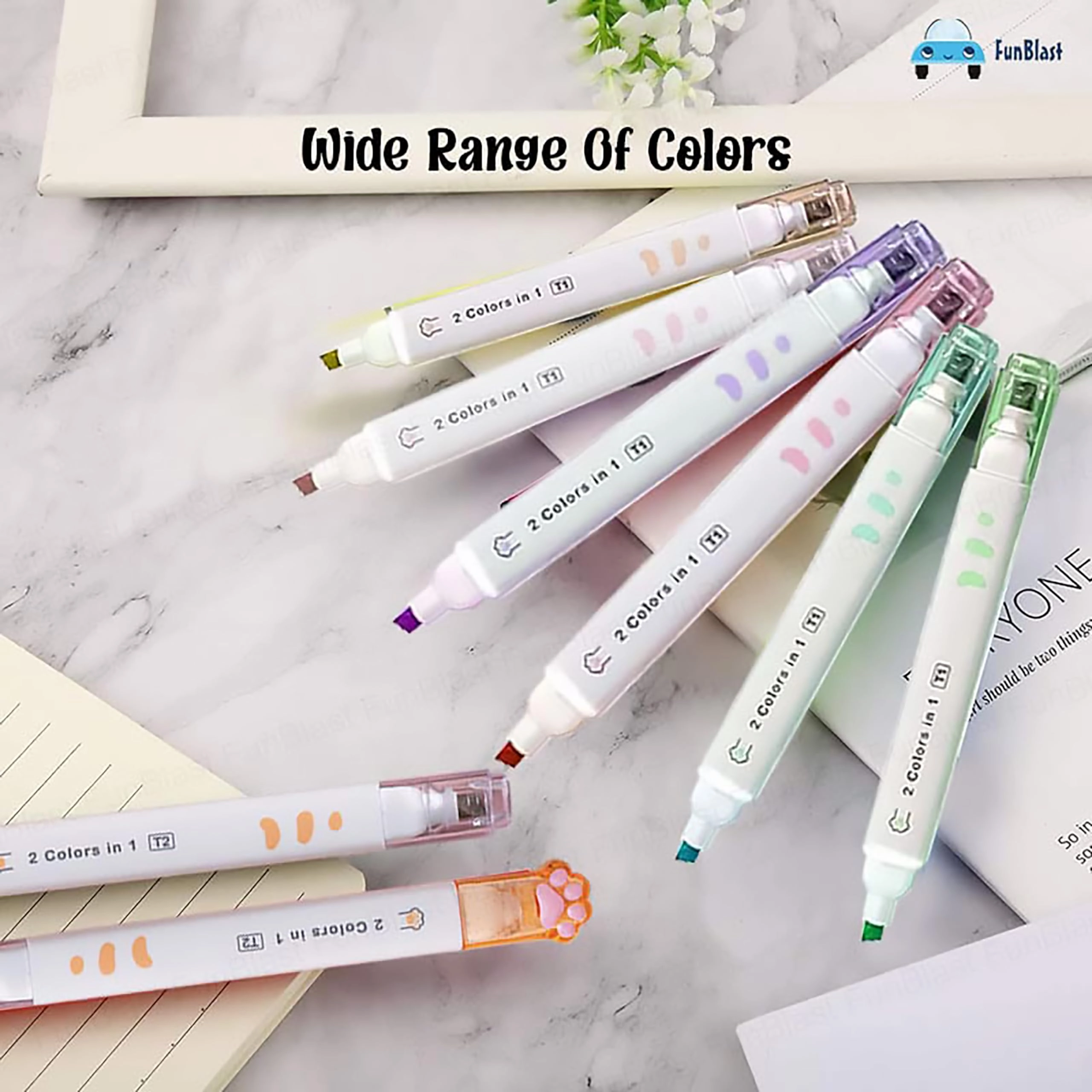 Cute Cat Paw Highlighter Pen - Multicolor Chisel