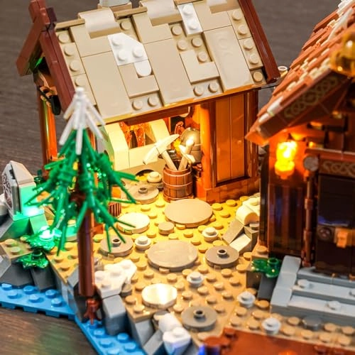 LED Light Kit - for LEGO Viking Village 21343 Remote Control