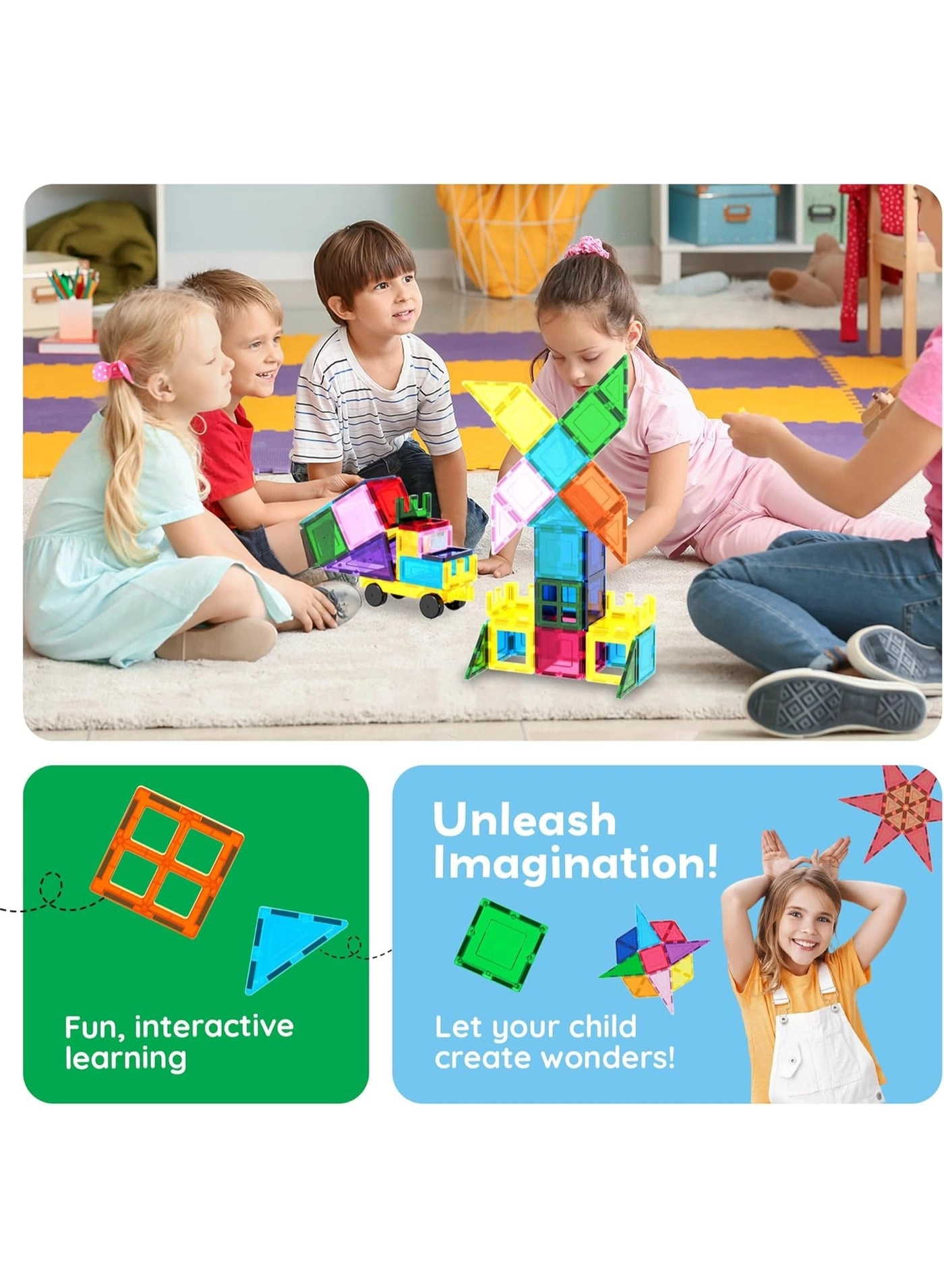 Magnetic 3D Blocks - Architecture 101 pcs