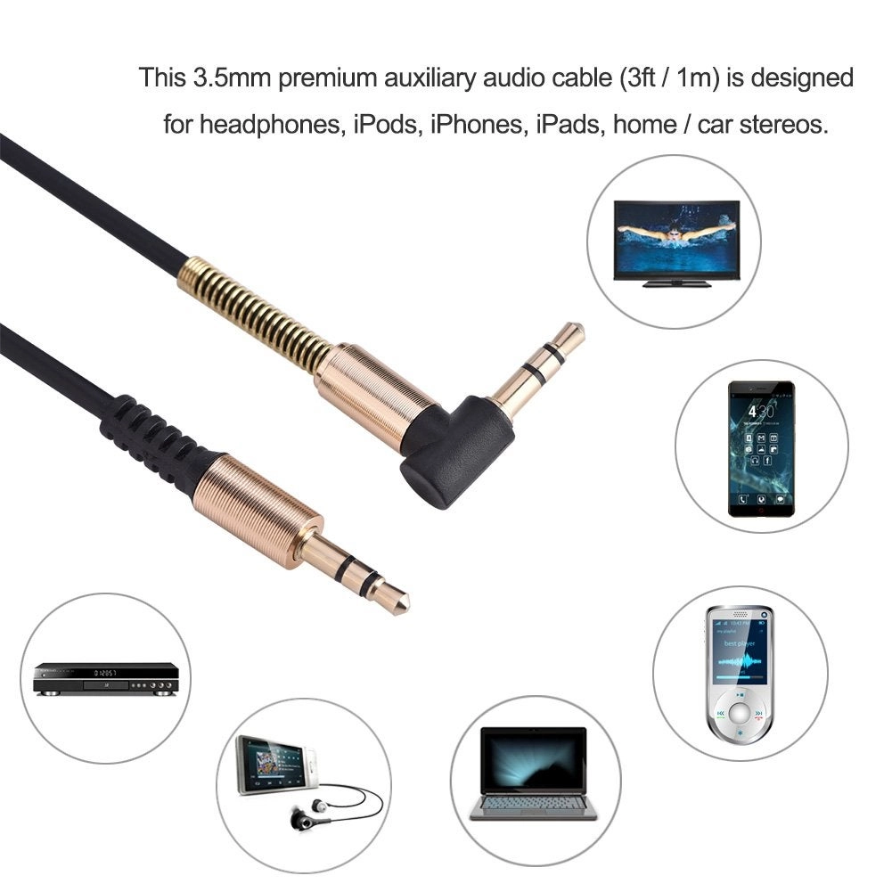3.5mm Male to Male Aux Cable - 3ft