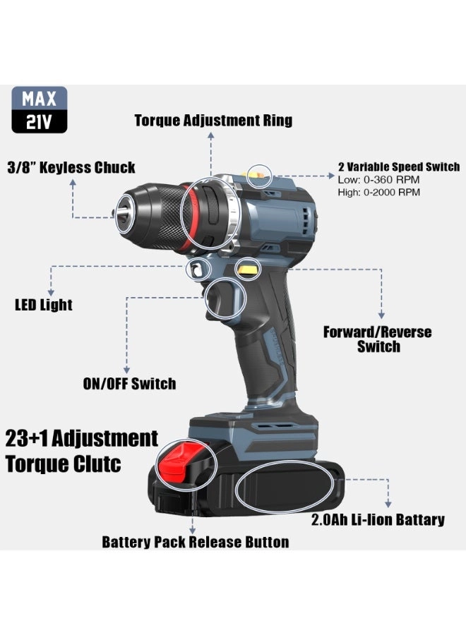 Multi-functional lithium drill set