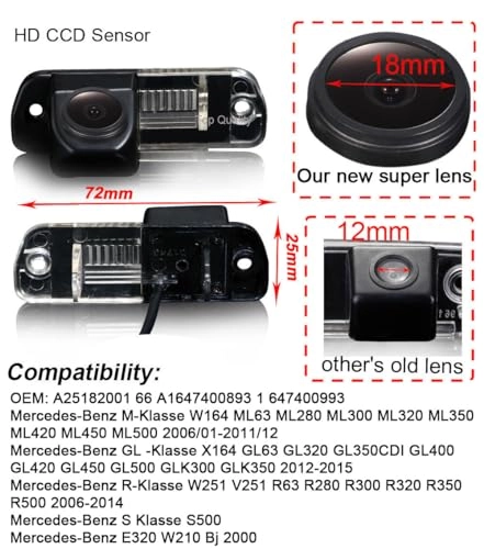 Backup Camera - universal RCA connector 1280*720 pixels