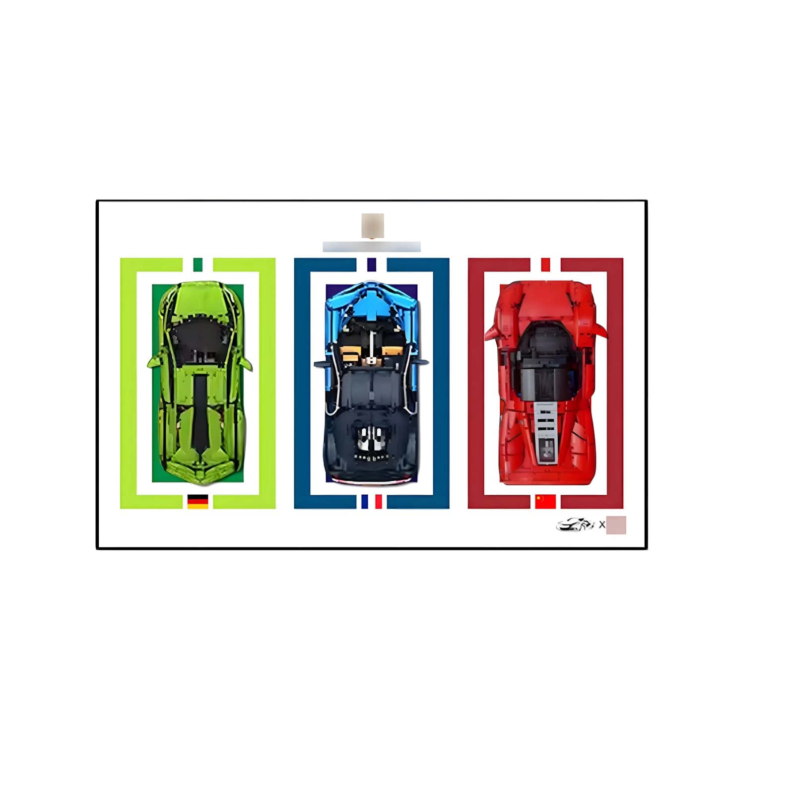 HCAEIOFJ Wall mounted display frame - three cars60*95 1:14 LE-GO for 42115