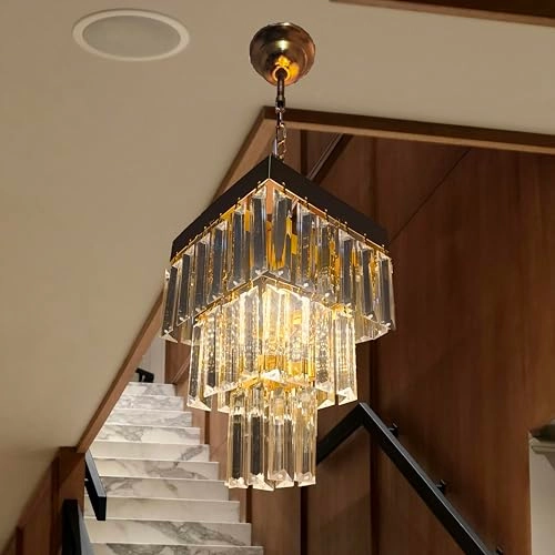 Square Shaped Modern Crystal Chandelier - 18 Inches (45.7 cm)