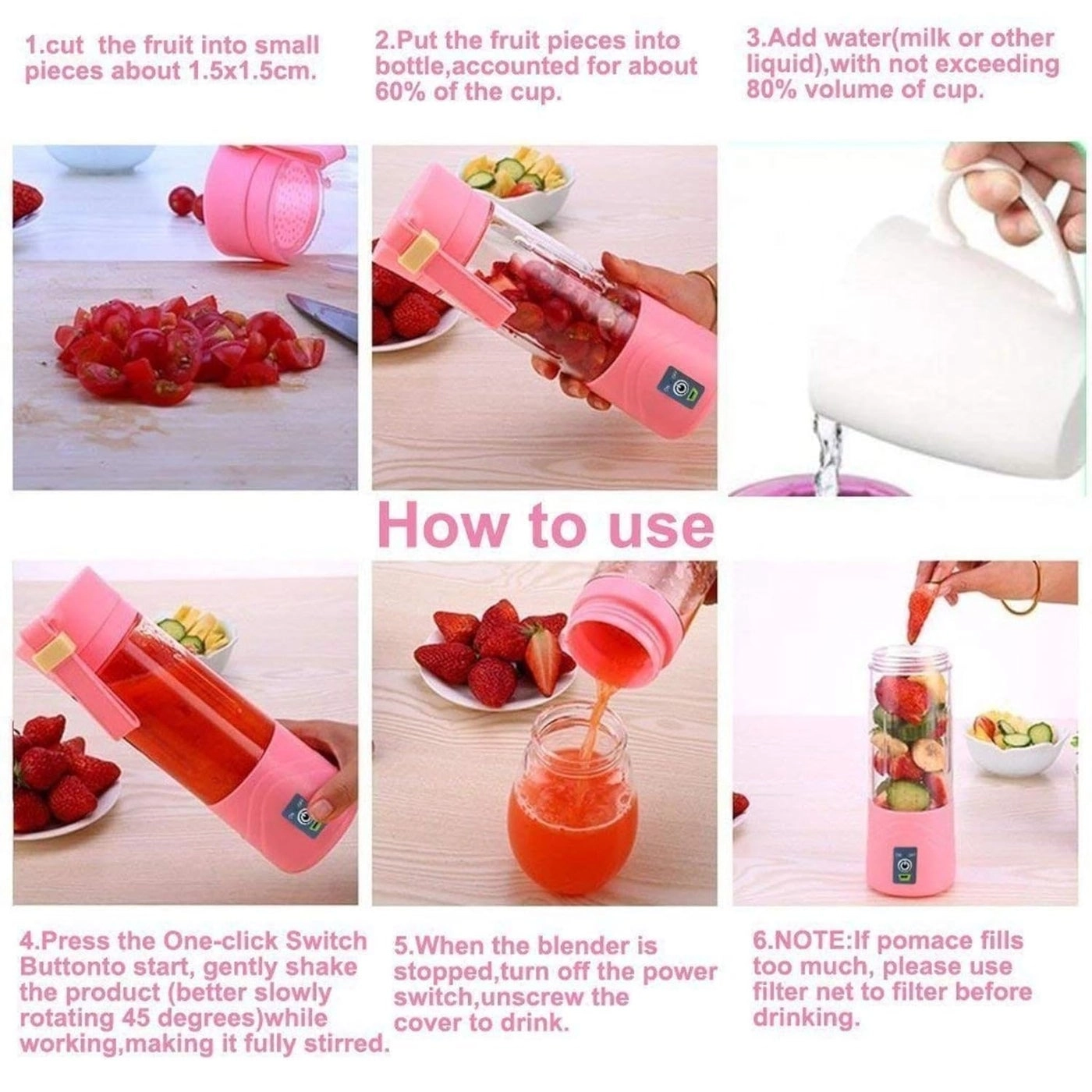 Mini USB Juicer Blender