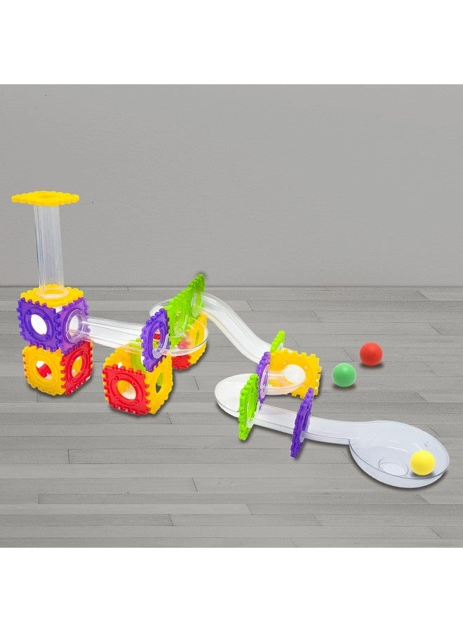 ToyMagic Magnetic Tiles Marble Run - 110 pcs